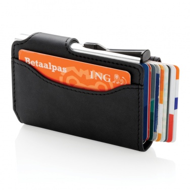 Logotrade corporate gift picture of: Standard aluminium RFID cardholder with PU wallet