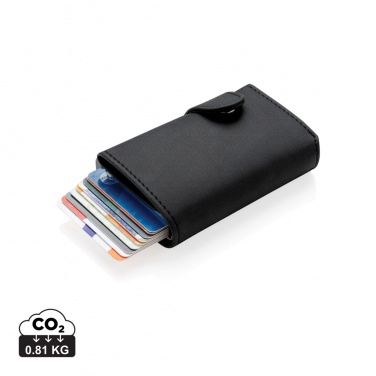 Logo trade advertising product photo of: Standard aluminium RFID cardholder with PU wallet