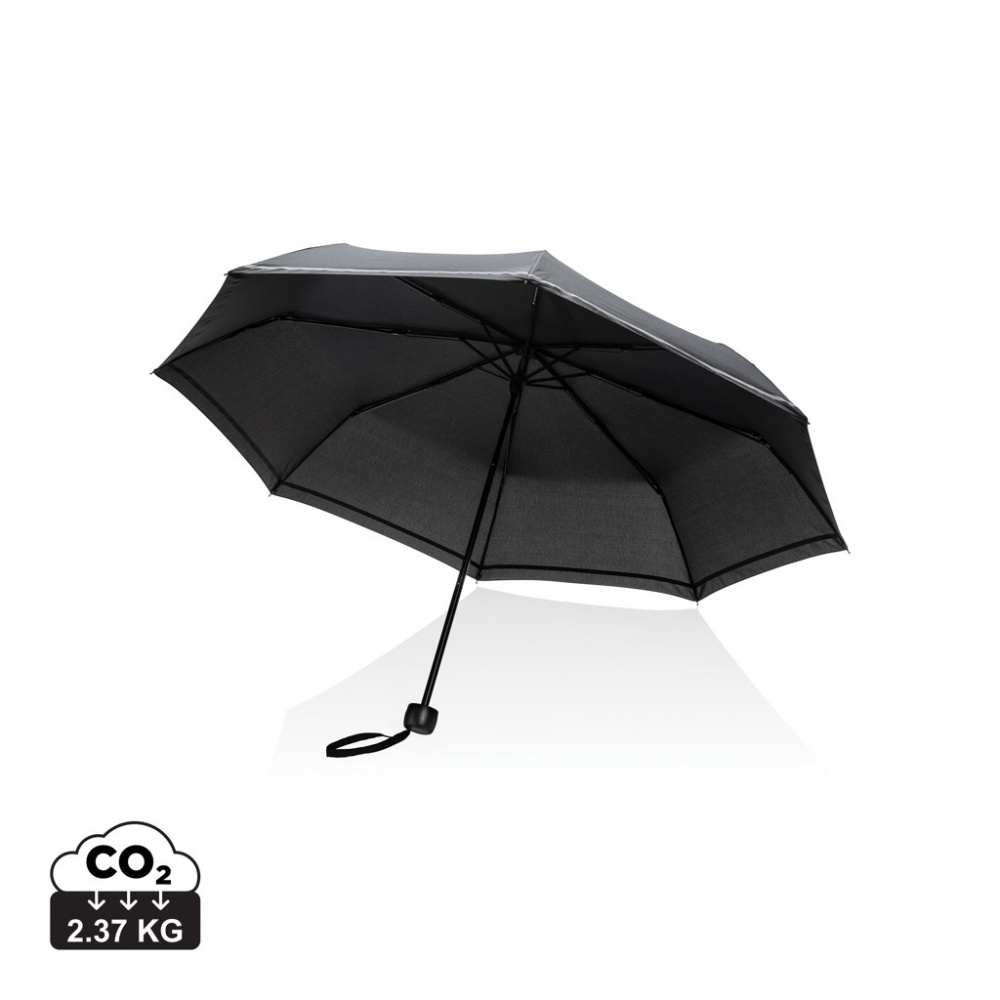 Logo trade corporate gifts picture of: 20.5"Impact AWARE™ RPET 190T pongee mini reflective umbrella