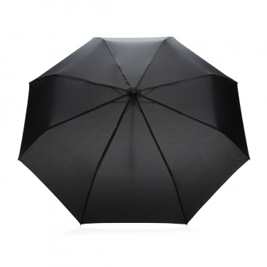 Logo trade promotional gifts image of: 20.5" Impact AWARE™ RPET 190T Pongee bamboo mini umbrella