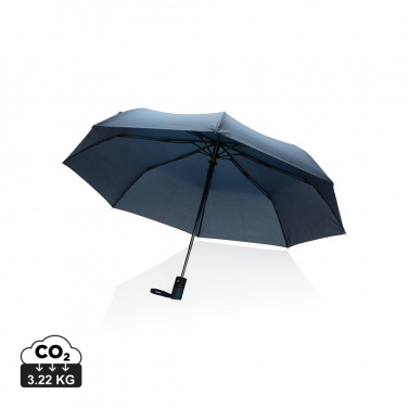 Logo trade business gift photo of: 21" Impact AWARE™ RPET 190T mini auto open umbrella