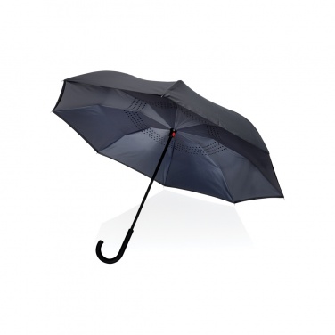 Logo trade promotional gift photo of: 23" Impact AWARE™ RPET 190T reversible umbrella