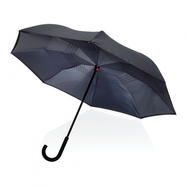 Logo trade promotional merchandise picture of: 23" Impact AWARE™ RPET 190T reversible umbrella