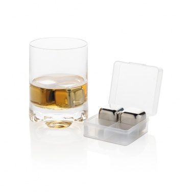 Logotrade promotional items photo of: Re-usable stainless steel ice cubes 4pc