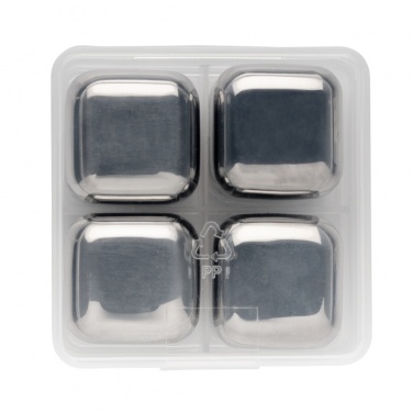 Logotrade promotional merchandise image of: Re-usable stainless steel ice cubes 4pc