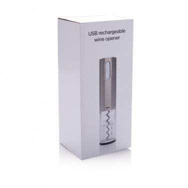 Logo trade corporate gifts image of: Electric wine opener - USB rechargeable