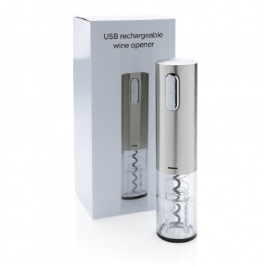 Logo trade promotional products image of: Electric wine opener - USB rechargeable