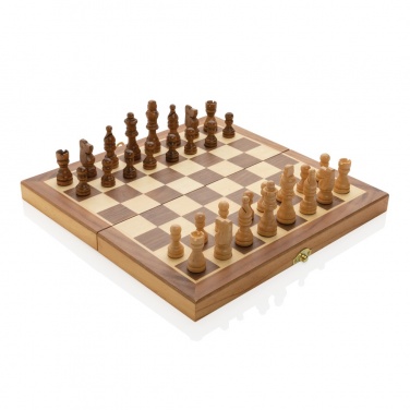 Logo trade promotional products picture of: Luxury wooden foldable chess set