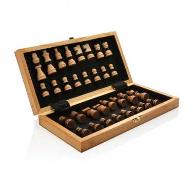 Logotrade corporate gift picture of: Luxury wooden foldable chess set