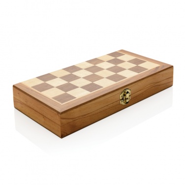 Logotrade promotional gift image of: Luxury wooden foldable chess set