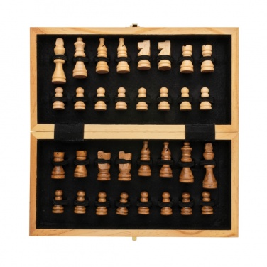 Logo trade promotional items picture of: Luxury wooden foldable chess set