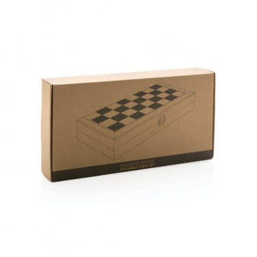 Logo trade business gifts image of: Luxury wooden foldable chess set