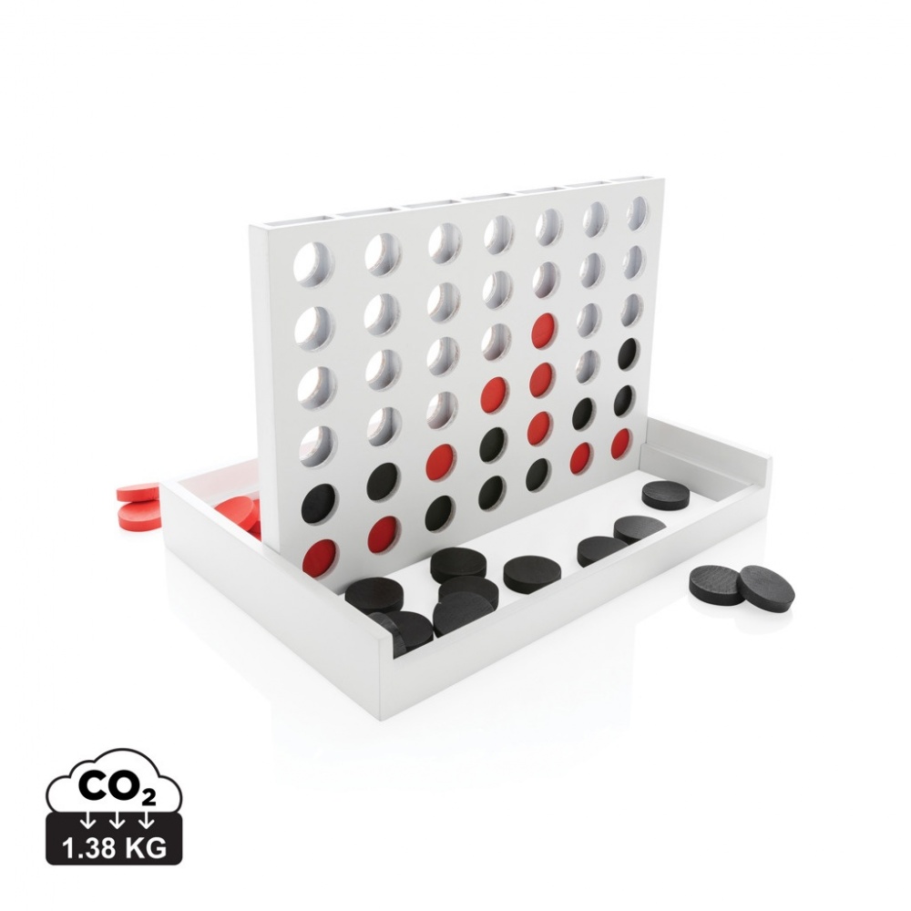 Logo trade business gift photo of: Connect four wooden game