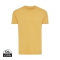 Iqoniq Bryce recycled cotton t-shirt, ochre yellow