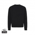 Iqoniq Kruger relaxed recycled cotton crew neck, black