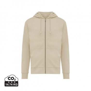 Logo trade corporate gifts image of: Iqoniq Abisko recycled cotton zip through hoodie