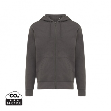 Logo trade corporate gifts picture of: Iqoniq Abisko recycled cotton zip through hoodie