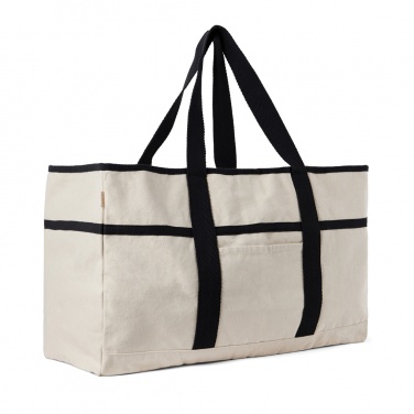 Logo trade corporate gifts image of: VINGA Volonne AWARE™ recycled canvas beach bag