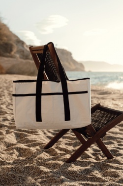 Logotrade promotional gift picture of: VINGA Volonne AWARE™ recycled canvas beach bag