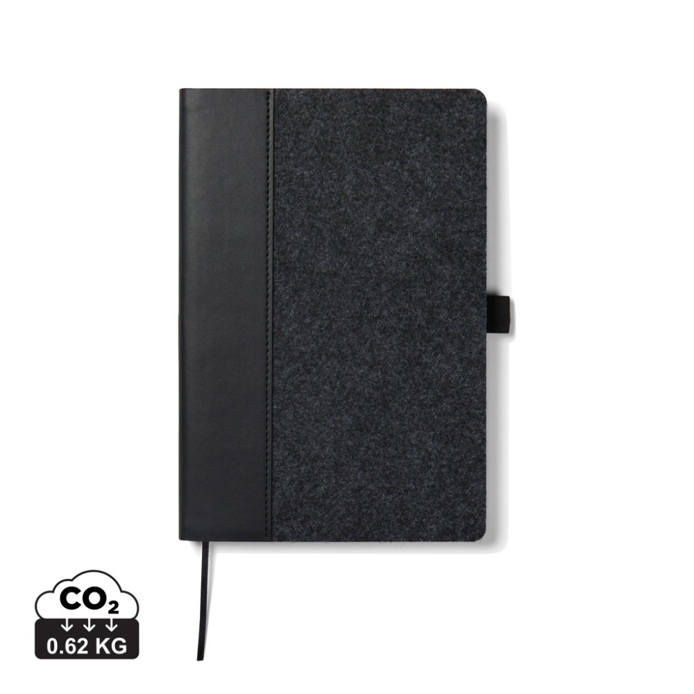 Logotrade promotional item image of: VINGA Albon GRS recycled felt notebook