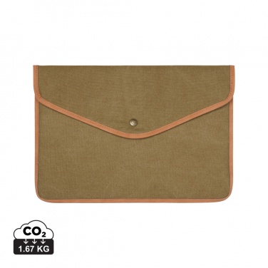 Logo trade promotional merchandise image of: VINGA Bosler GRS recycled canvas 14" laptop sleeve