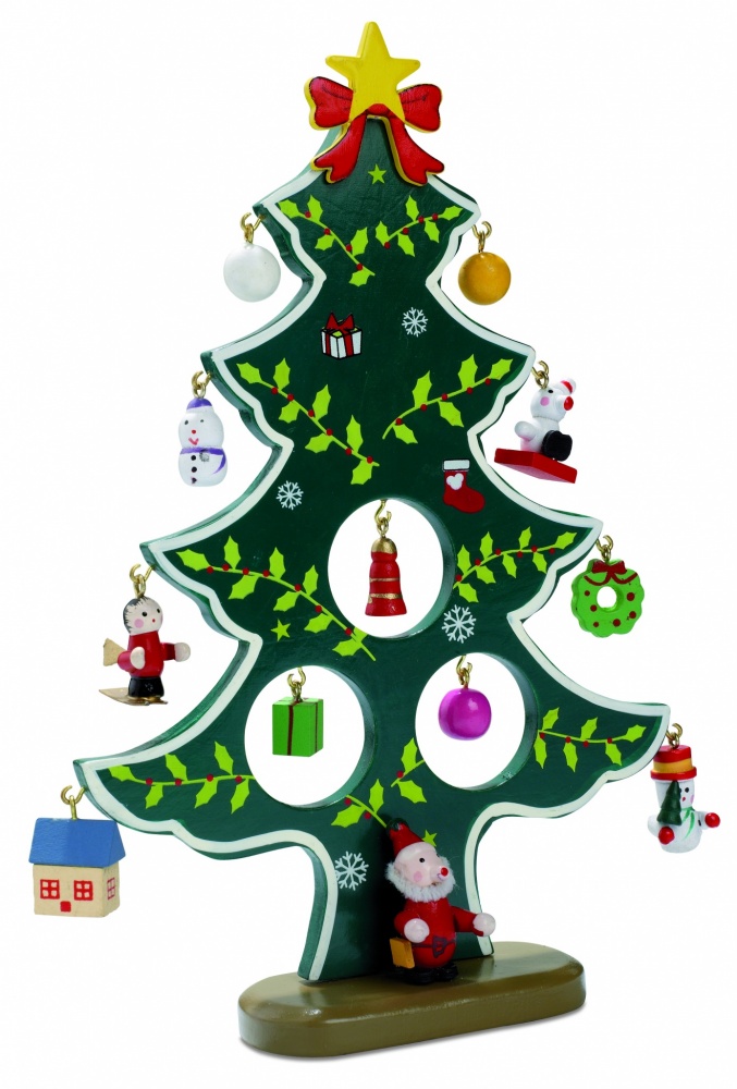 Logotrade promotional giveaway picture of: Wooden xmas tree decoration