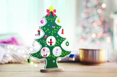 Logo trade promotional giveaways picture of: Wooden xmas tree decoration