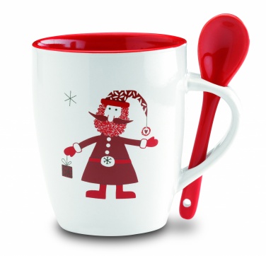 Logo trade promotional gifts image of: Mug with spoon 250ml