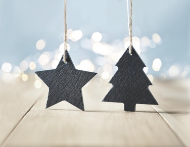 Logo trade corporate gifts image of: Slate xmas hanger star