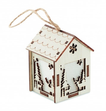 Logo trade promotional products image of: MDF house with light