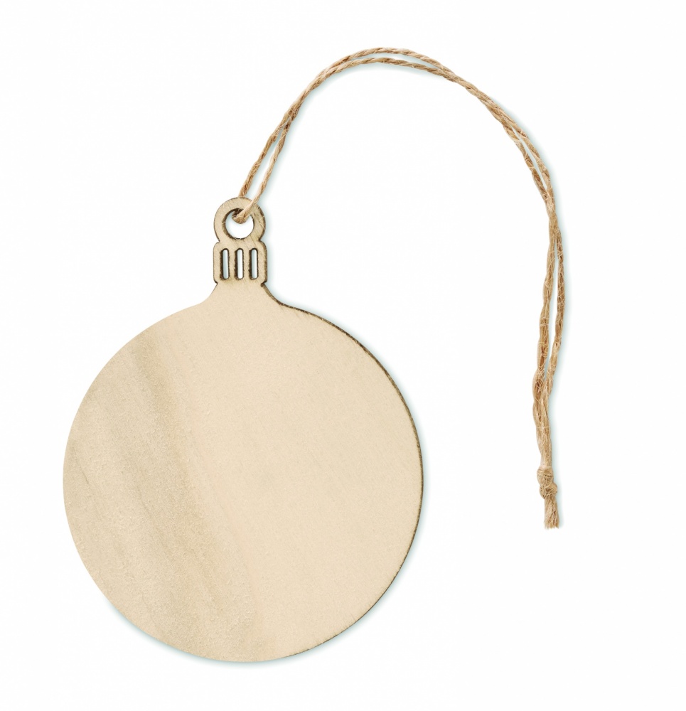 Logo trade promotional giveaway photo of: Wooden Tree bauble hanger