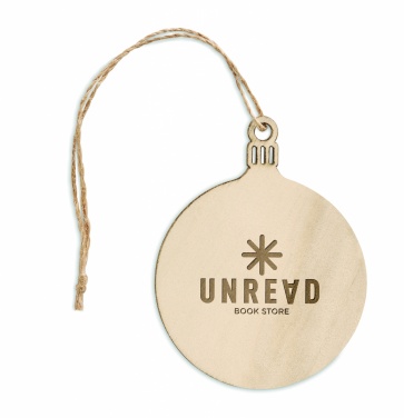 Logotrade business gift image of: Wooden Tree bauble hanger