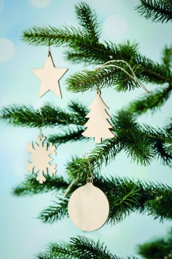 Logo trade promotional giveaway photo of: Wooden Tree bauble hanger