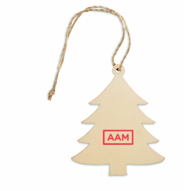 Logo trade corporate gift photo of: Wooden Tree shaped hanger