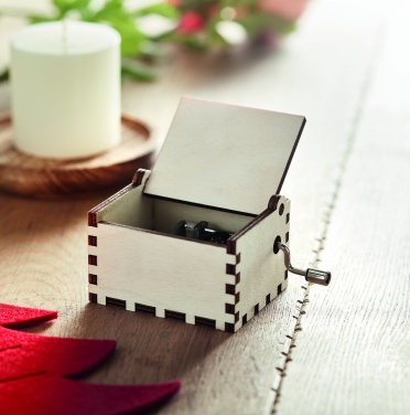 Logo trade promotional merchandise picture of: Wooden Christmas music box