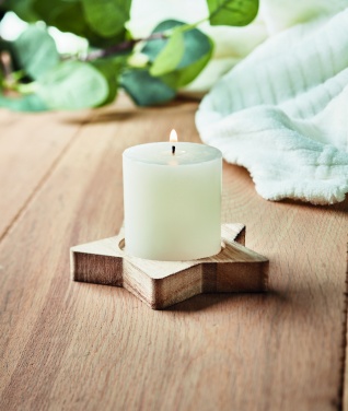 Logotrade corporate gift image of: Candle on star wooden base