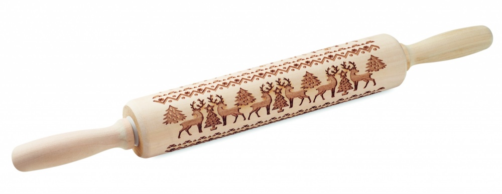 Logo trade advertising products image of: Christmas pastry wooden rolling