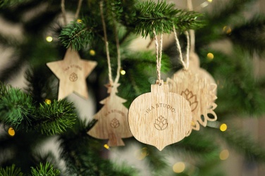 Logotrade promotional giveaways photo of: Set of wooden Xmas ornaments