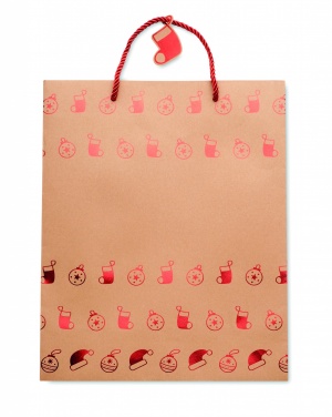 Logo trade business gifts image of: Gift paper bag with pattern