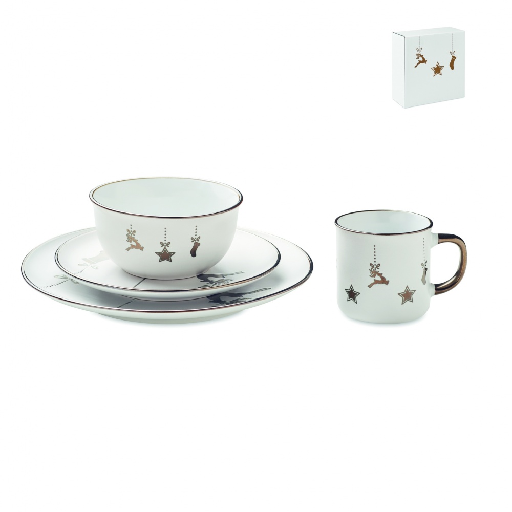 Logotrade business gift image of: 4 piece ceramic place setting