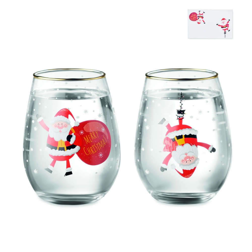 Logo trade promotional item photo of: Set of 2 Christmas glasses