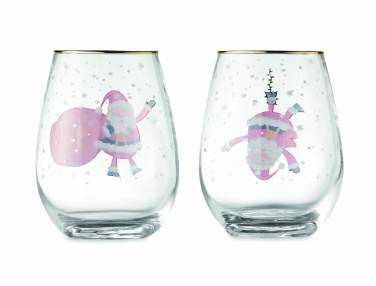 Logo trade promotional gifts picture of: Set of 2 Christmas glasses