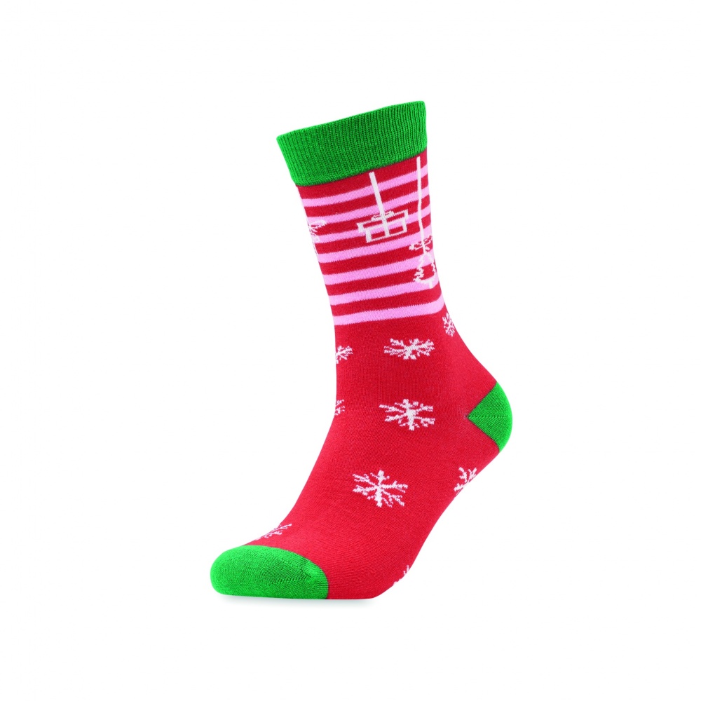 Logo trade corporate gifts image of: Pair of Christmas socks M