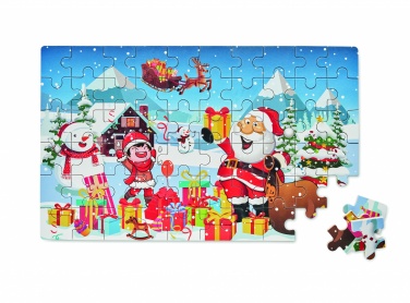 Logo trade corporate gifts image of: Wooden Christmas puzzle