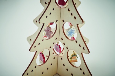 Logo trade promotional merchandise picture of: Wooden Xmas tree decoration