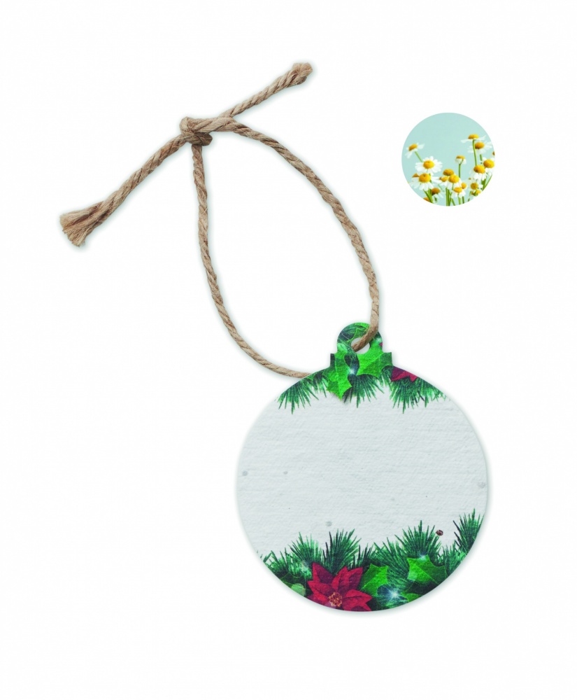 Logo trade promotional product photo of: Seed paper Xmas ornament