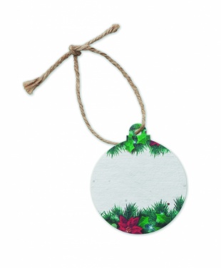 Logotrade promotional giveaway image of: Seed paper Xmas ornament