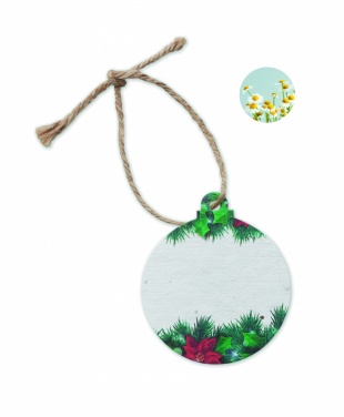 Logo trade promotional giveaways picture of: Seed paper Xmas ornament