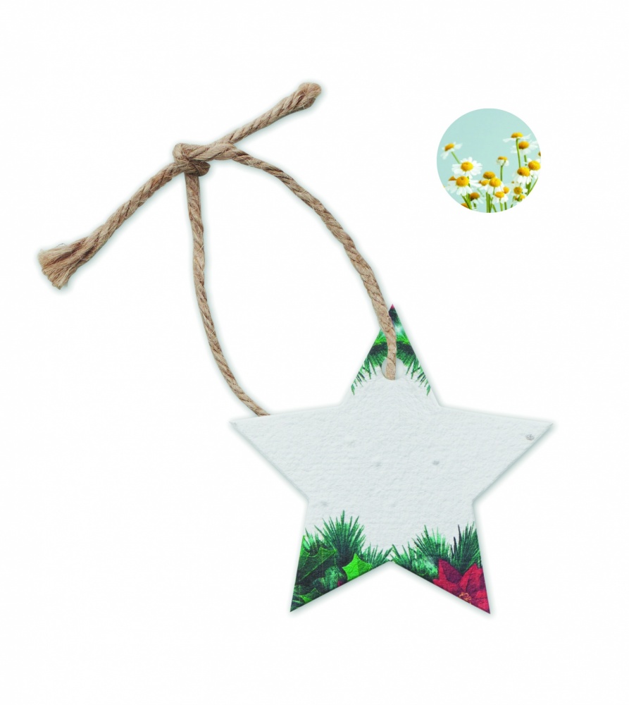 Logo trade promotional items picture of: Seed paper Xmas ornament