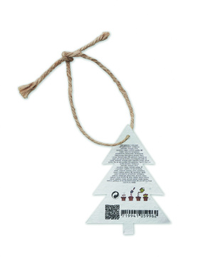 Logo trade promotional gifts image of: Seed paper Xmas ornament